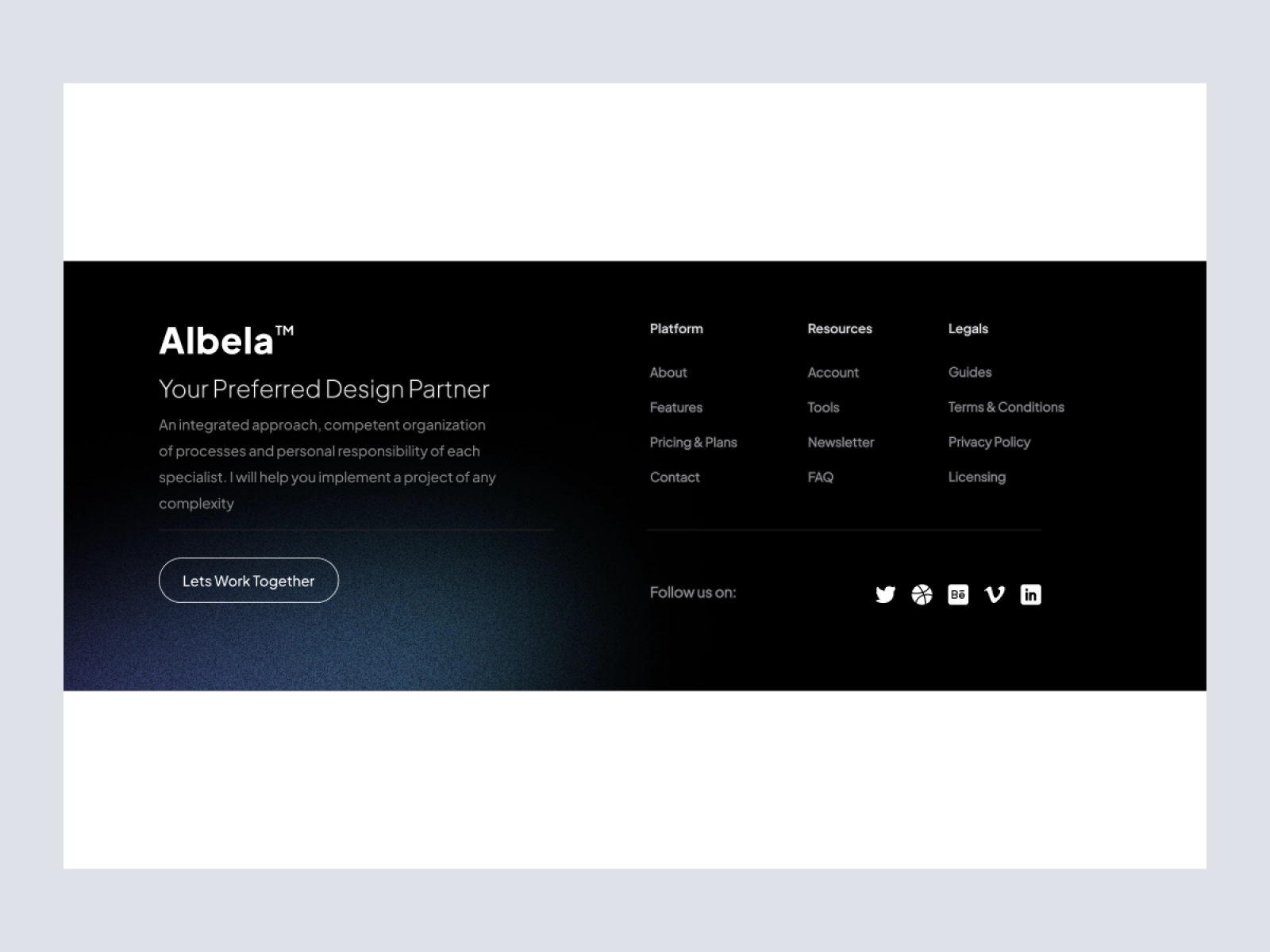 Albela - Freelancer Website Homepage Design for Adobe XD - screen 5