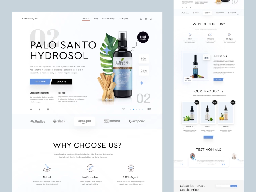 Download AUNatural Organics - Beauty and Cosmetics Store for Adobe XD