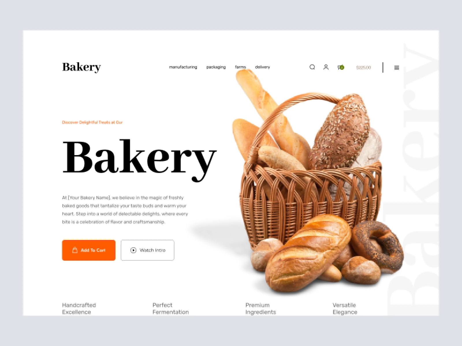 Bakery Shopify Store Design for Adobe XD - screen 1