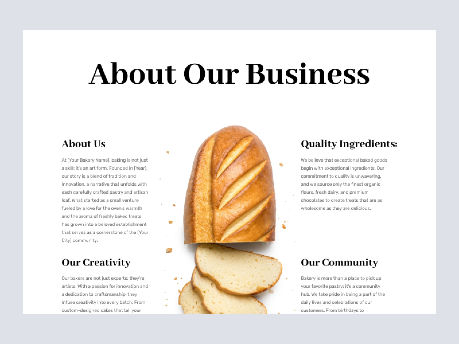 Bakery Shopify Store Design for Adobe XD - screen 5