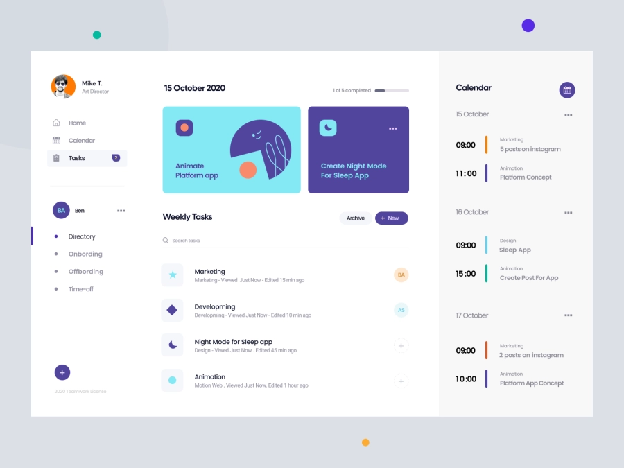Download Bangroo - Daily Tasks Management Dashboard for Adobe XD