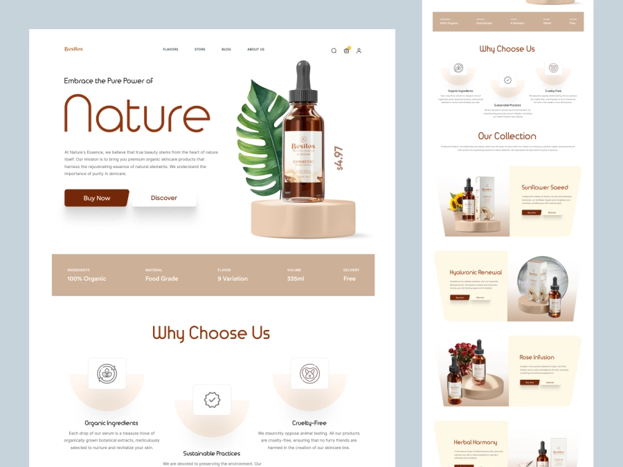 Download Besilos - Cosmetics Store Shopify Website Design for Adobe XD