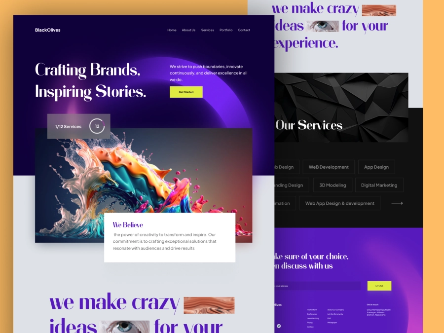 BlackOlives - Branding Agency Website Design