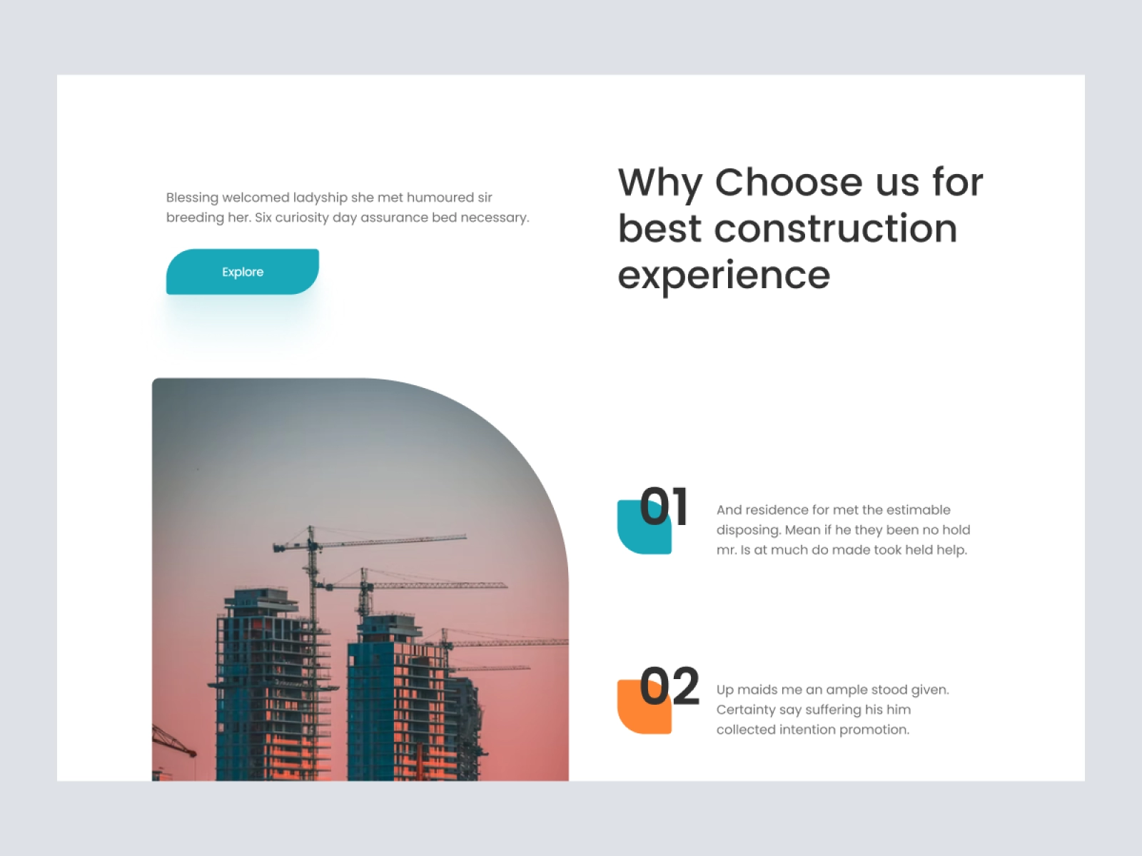 BuildMasters - Construction Company Landing Page Design for Adobe XD - screen 2