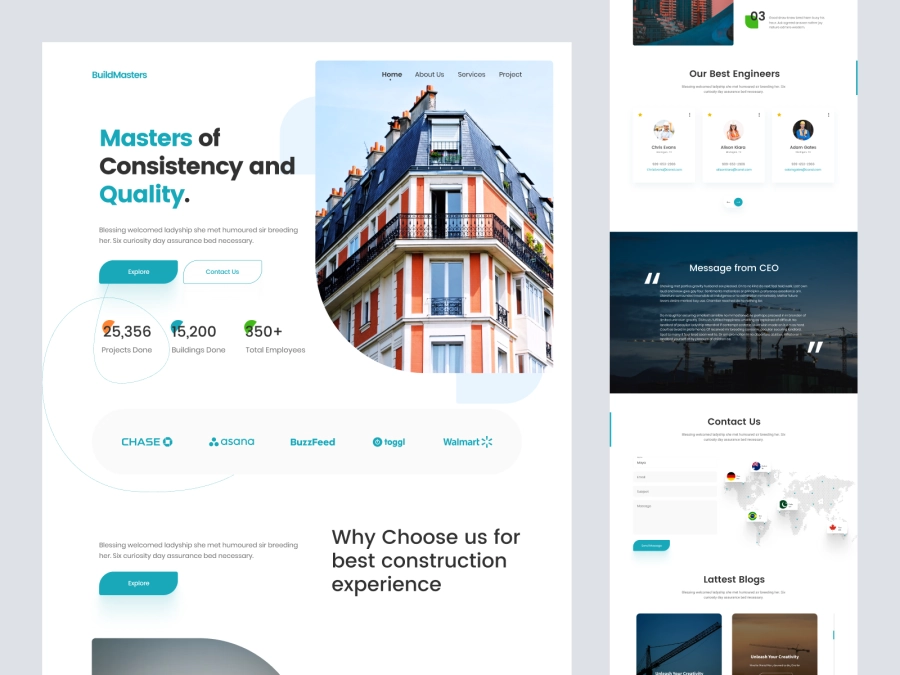 BuildMasters - Construction Company Landing Page Design