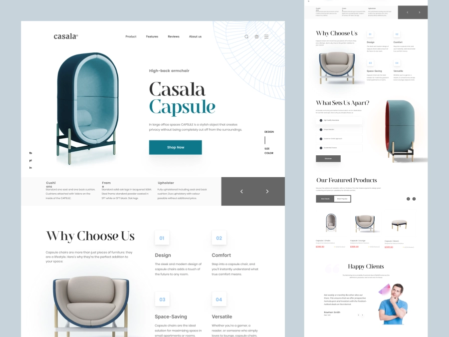 Download Casala - Furniture Store Design for Adobe XD