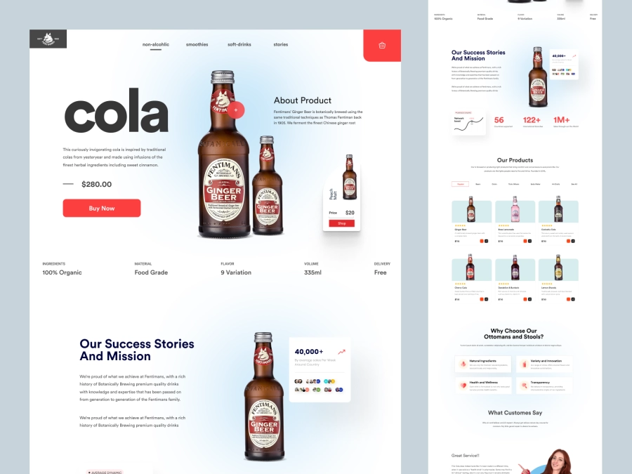 Download Cola - Store Design for Cold Drinks for Adobe XD