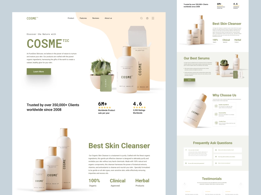 Download COSME - Beauty and Cosmetics Product Store for Adobe XD