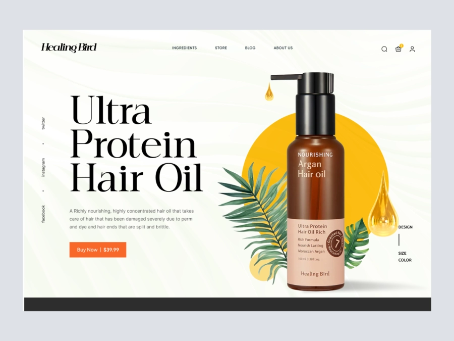 Download Cosmetics/Beauty Product Hero for Adobe XD