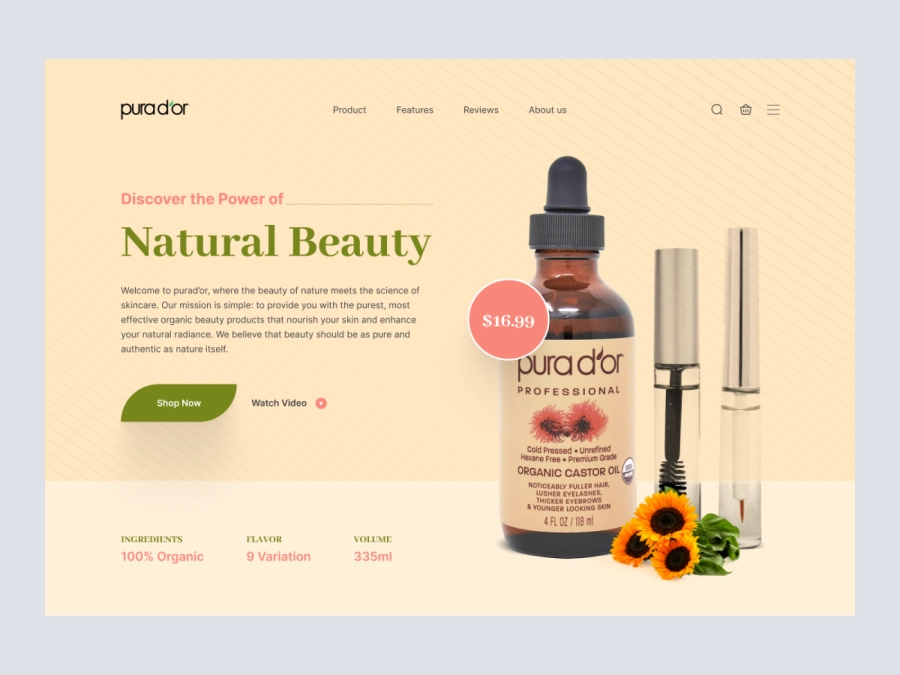 Download Cosmetics/Beauty Product Hero for Adobe XD