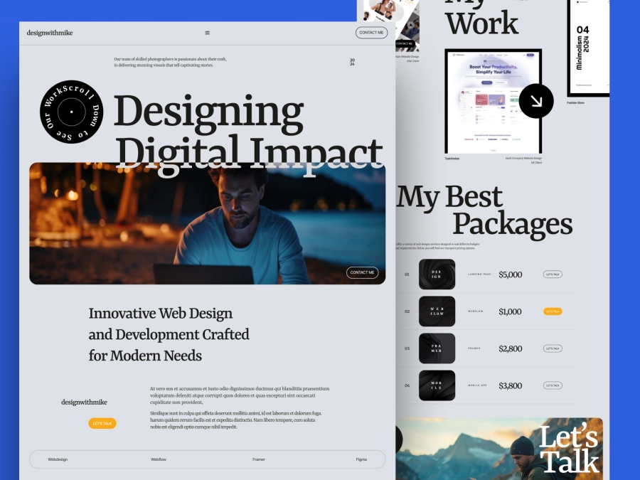 DesignWithMike - Freelancer Portfolio Website Design
