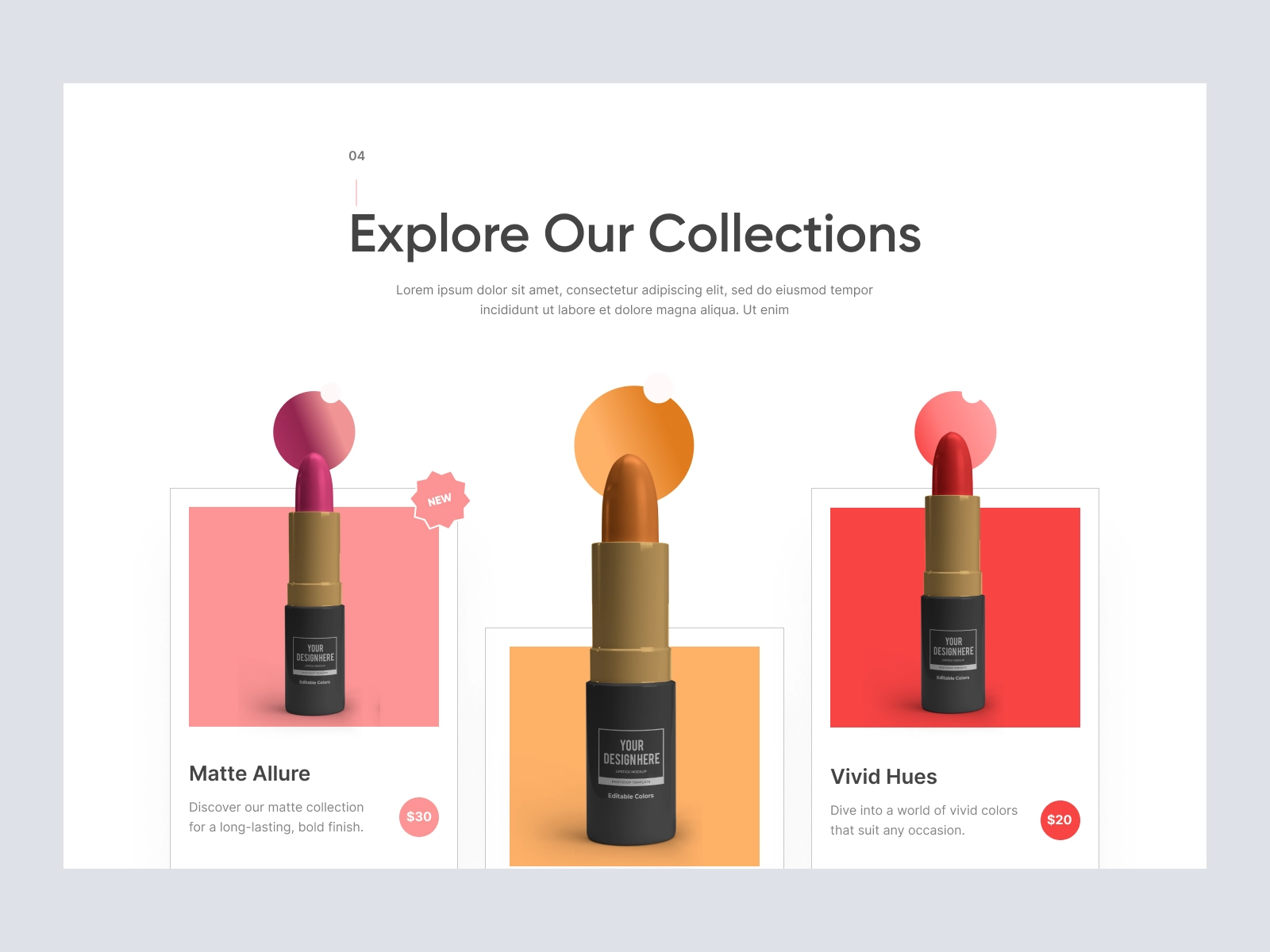 Eleanor - Cosmetics Serum Product Website for Adobe XD - screen 4