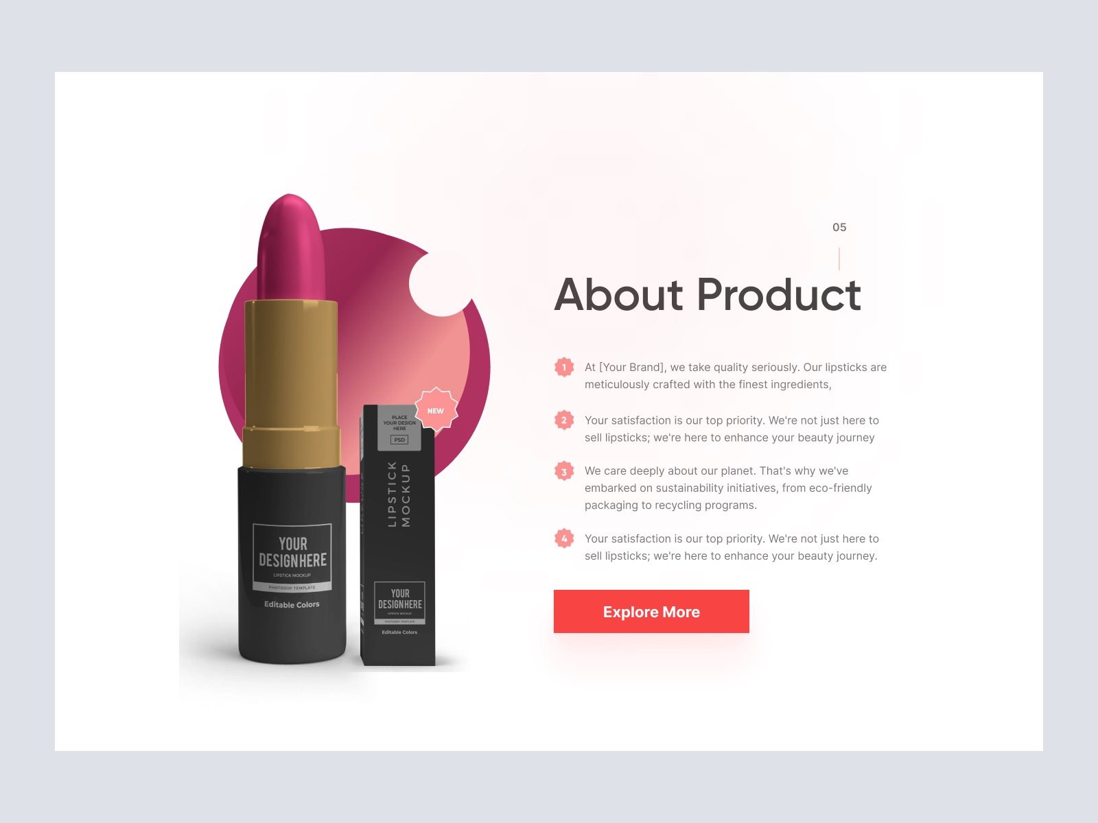 Eleanor - Cosmetics Serum Product Website for Adobe XD - screen 5