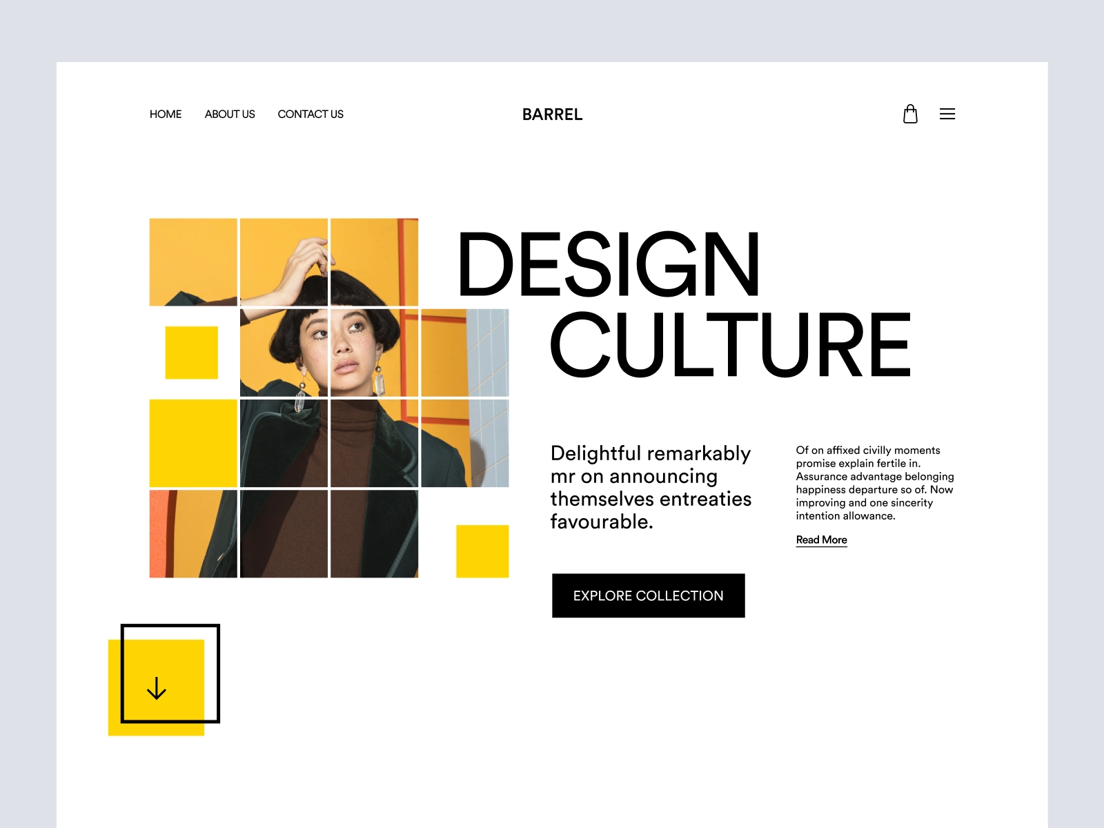 Fashion Company Website for Adobe XD - screen 1