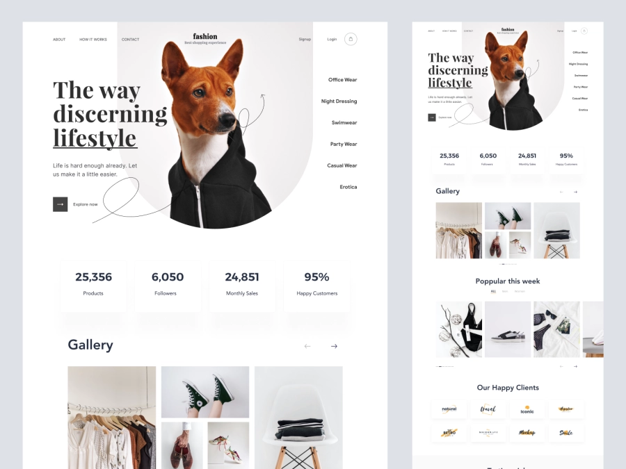 Download Fashion9 - Shopify Fashion Store Design for Adobe XD
