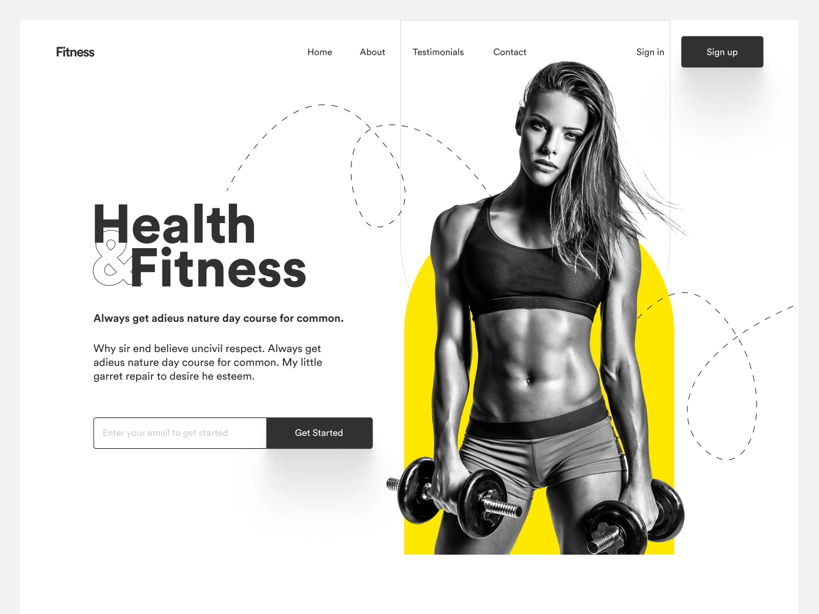 Fitness Trainer Website Design for Adobe XD - Screen 2 Fitness Trainer Website Design for Adobe XD - screen 2