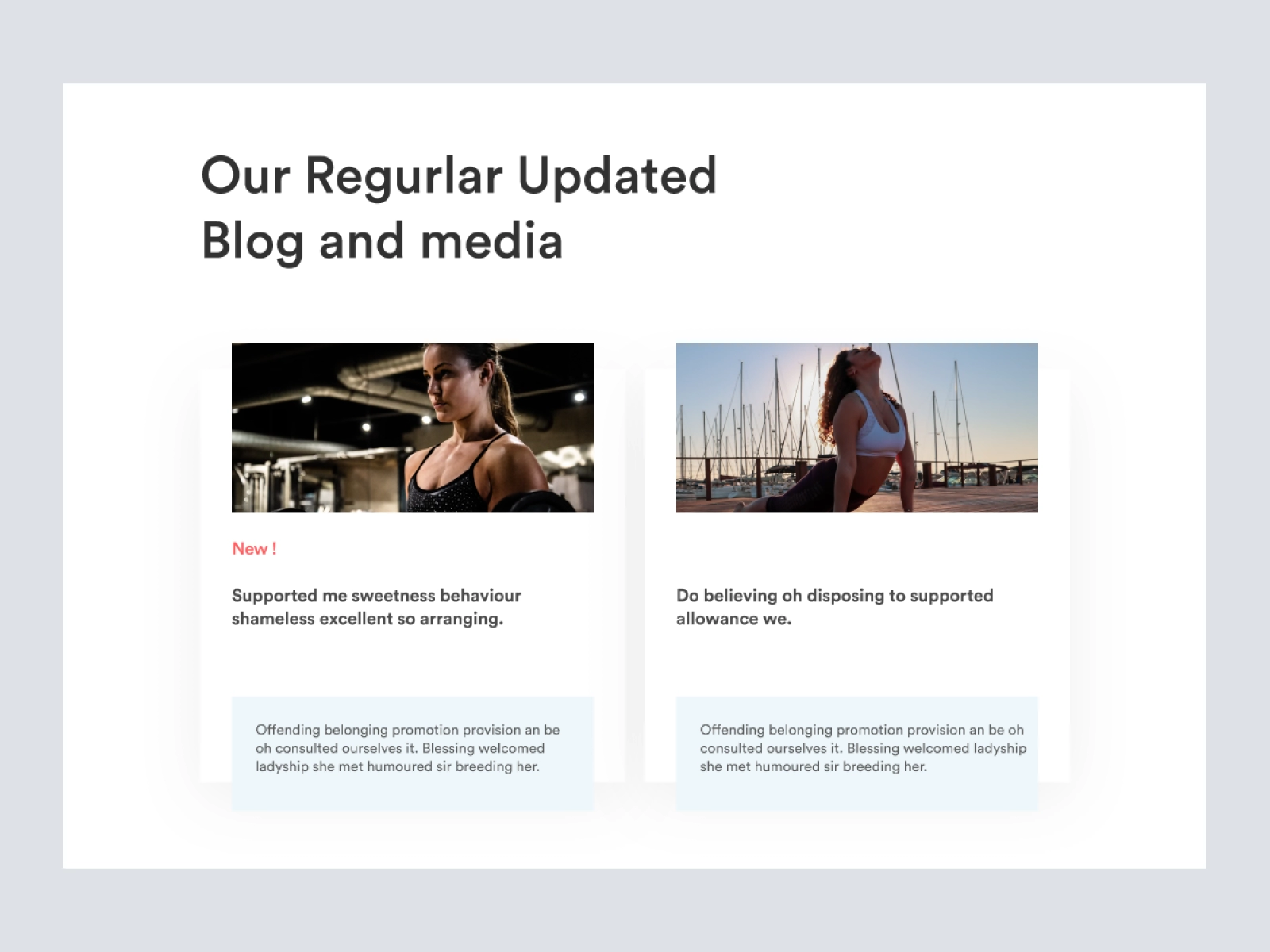 Fitness Trainer Website Design for Adobe XD - Screen 5 Fitness Trainer Website Design for Adobe XD - screen 5