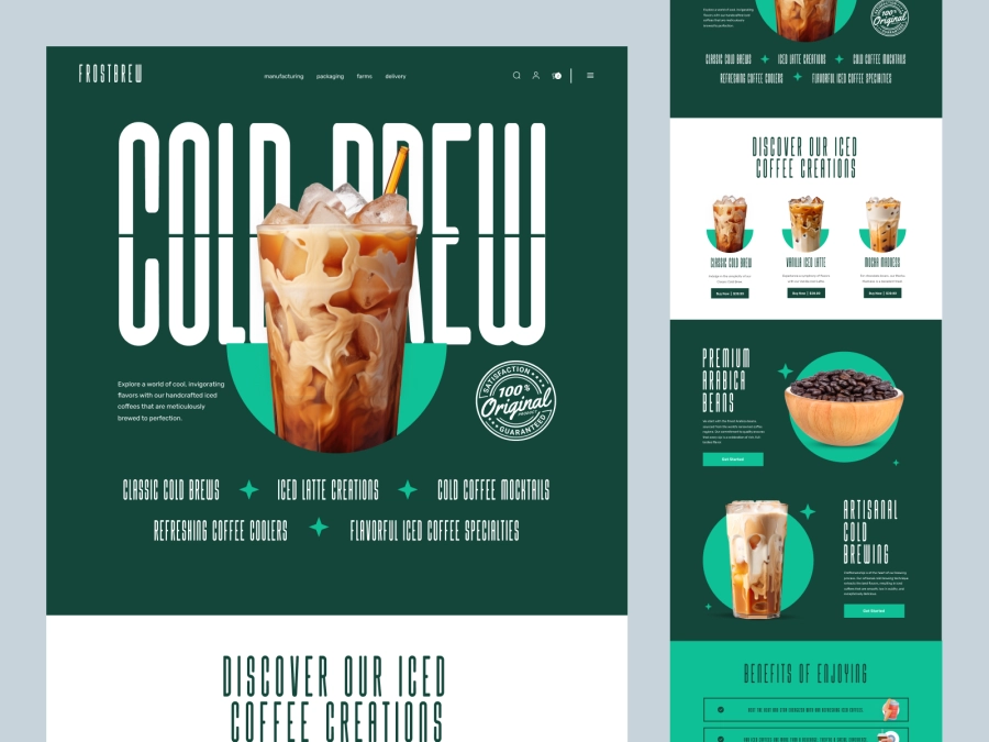 Download FrostBrew - Coffee and Tea Store for Adobe XD