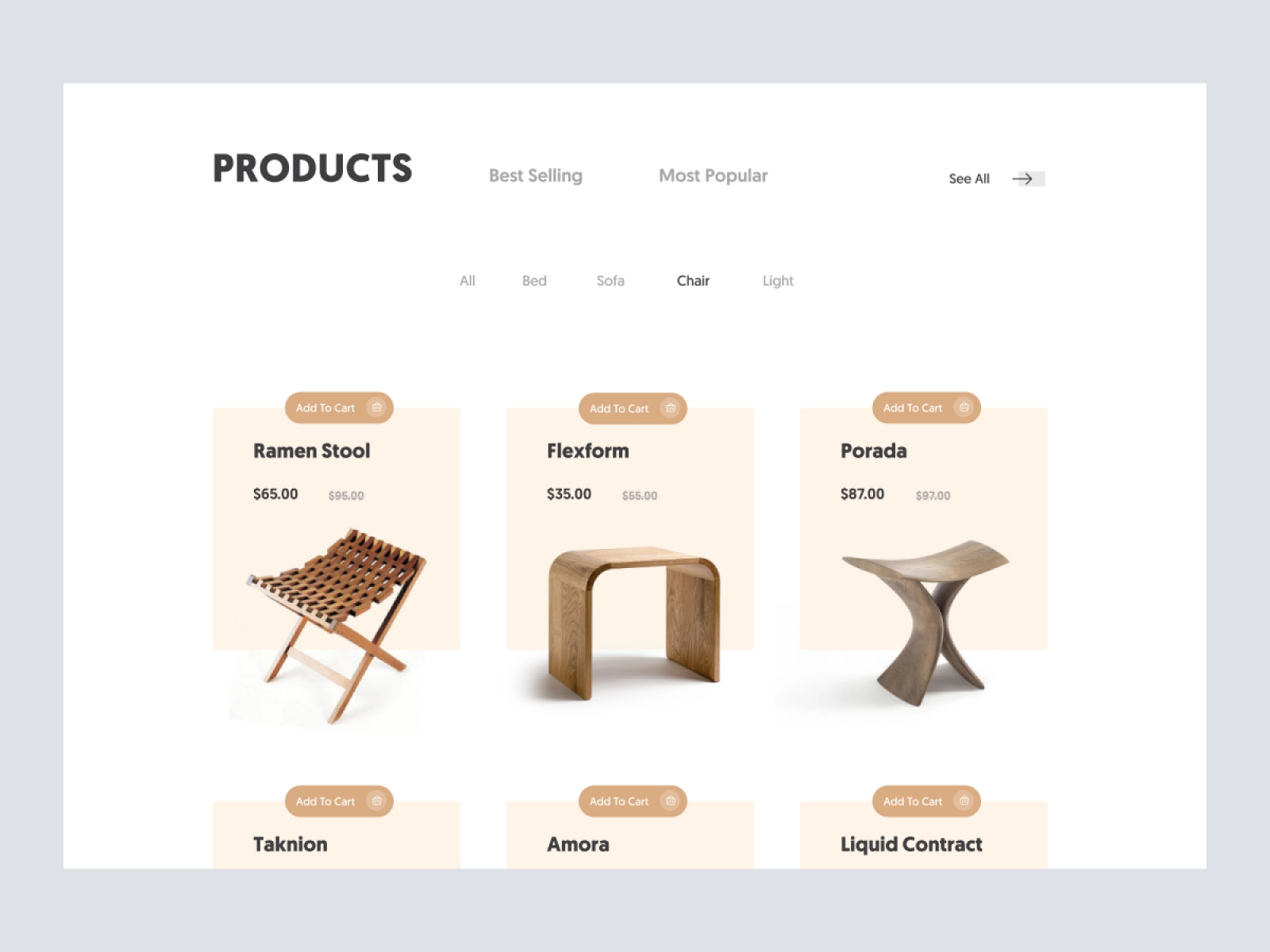 Furniture Landing Page - Ecommerce Website Template for Adobe XD - screen 2