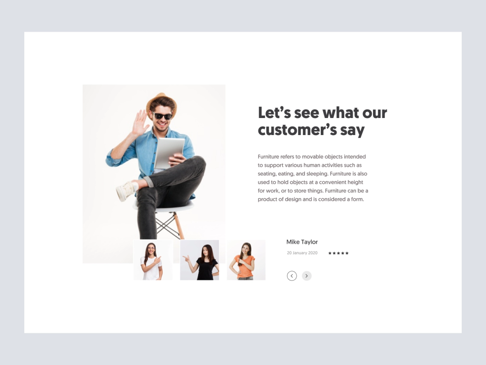 Furniture Landing Page - Ecommerce Website Template for Adobe XD - screen 3