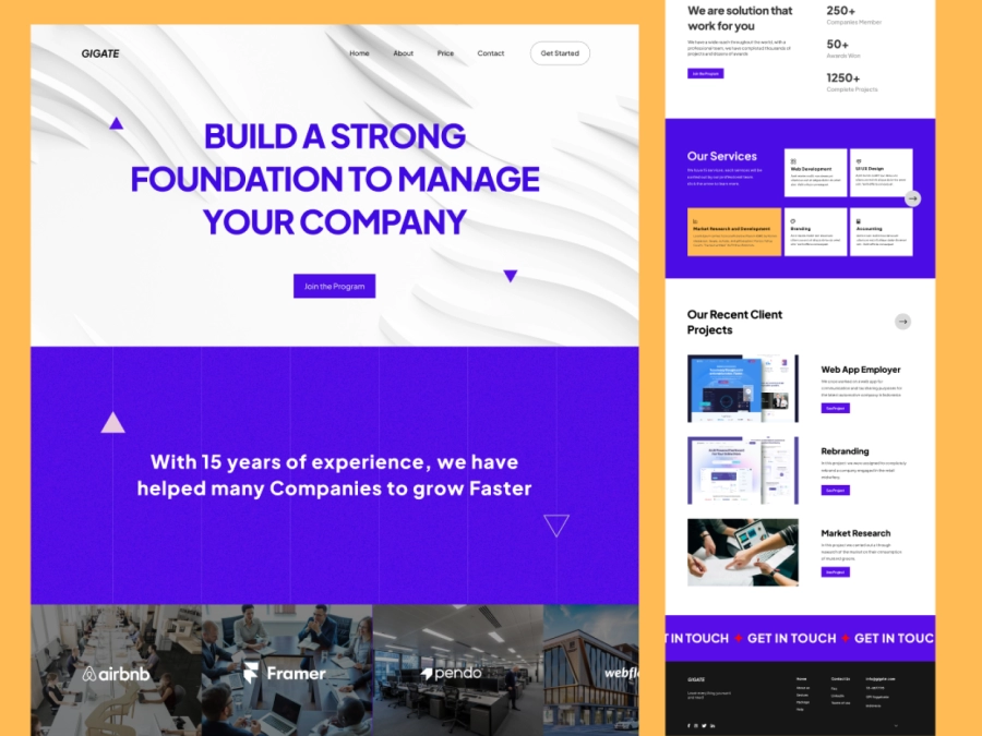 GiGate - Agency Website Design Full Page