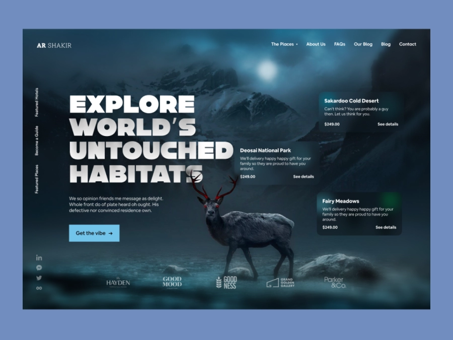 Habitat - Travel Website Hero