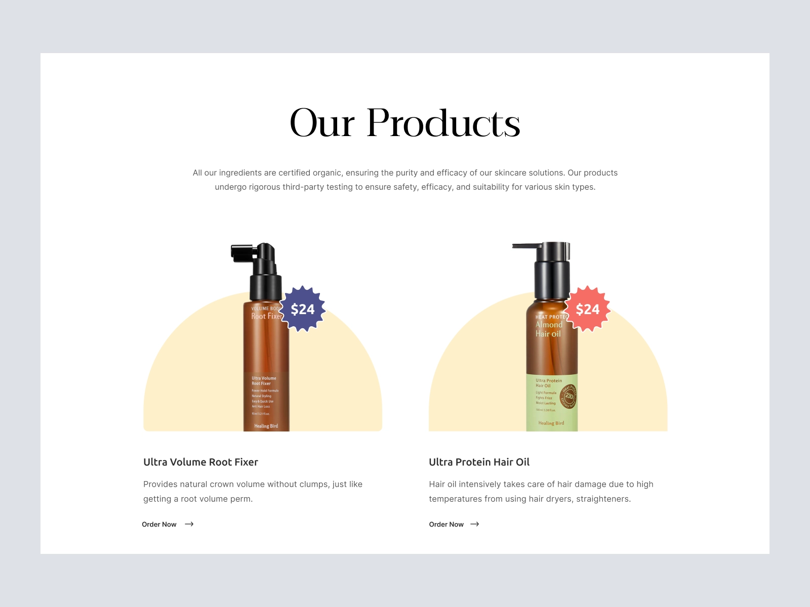 Healing Bird - Beauty and Cosmetics Product Store for Adobe XD - screen 3