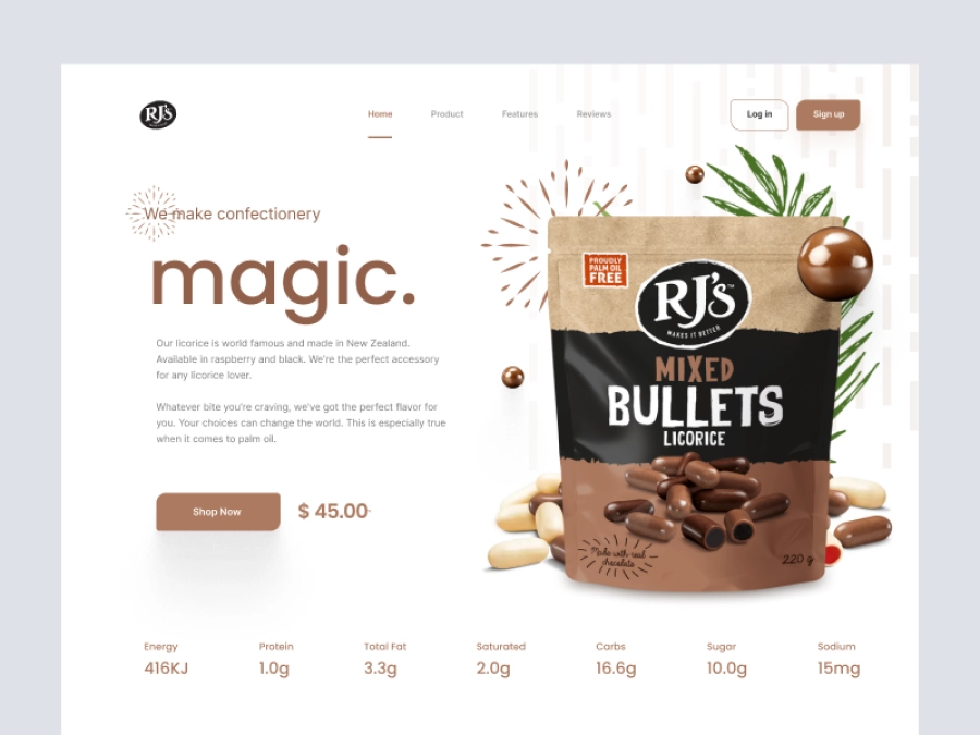 Hero Design for Food Related Website