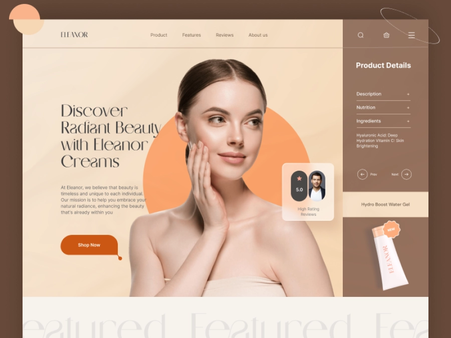 Download Hero Design for Cosmetic Store for Adobe XD