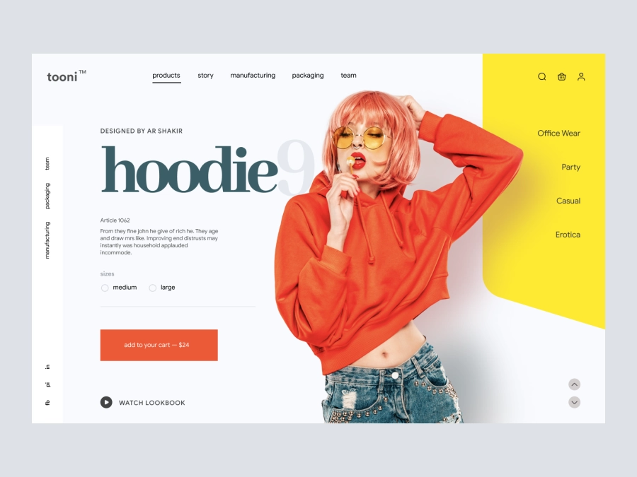 Hoodie - Fashion Product Hero Component