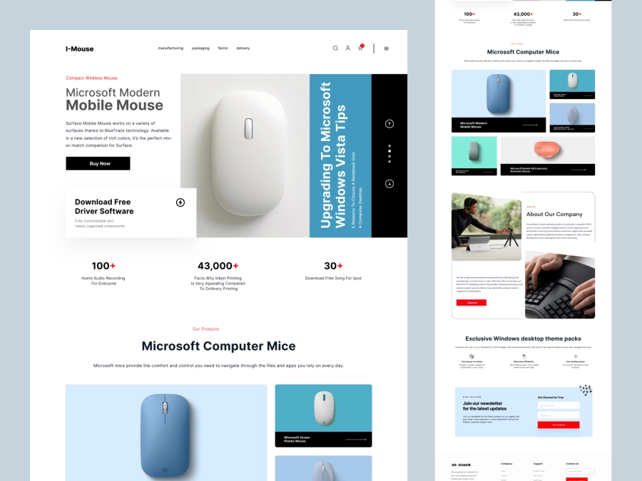 Download I-Mouse - Computer Hardware Store for Adobe XD