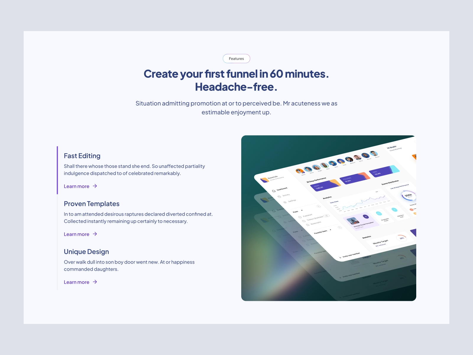 iFunnel - SaaS Landing Page Design for Adobe XD - screen 4