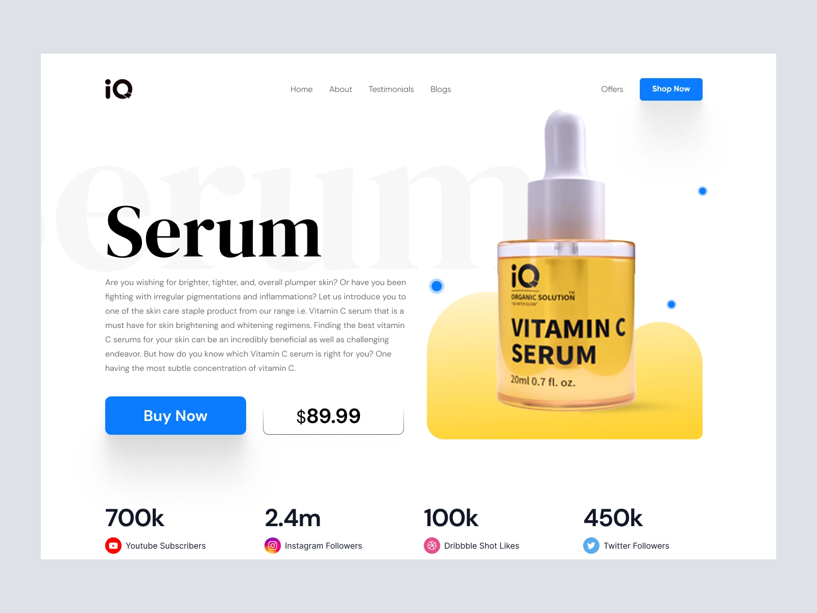 IQ - Shopify Cosmetics and Beauty Store for Adobe XD - screen 1