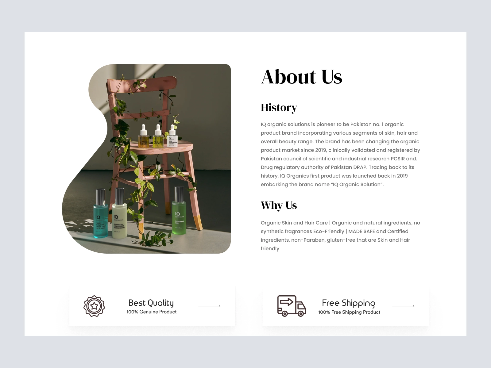IQ - Shopify Cosmetics and Beauty Store for Adobe XD - screen 2