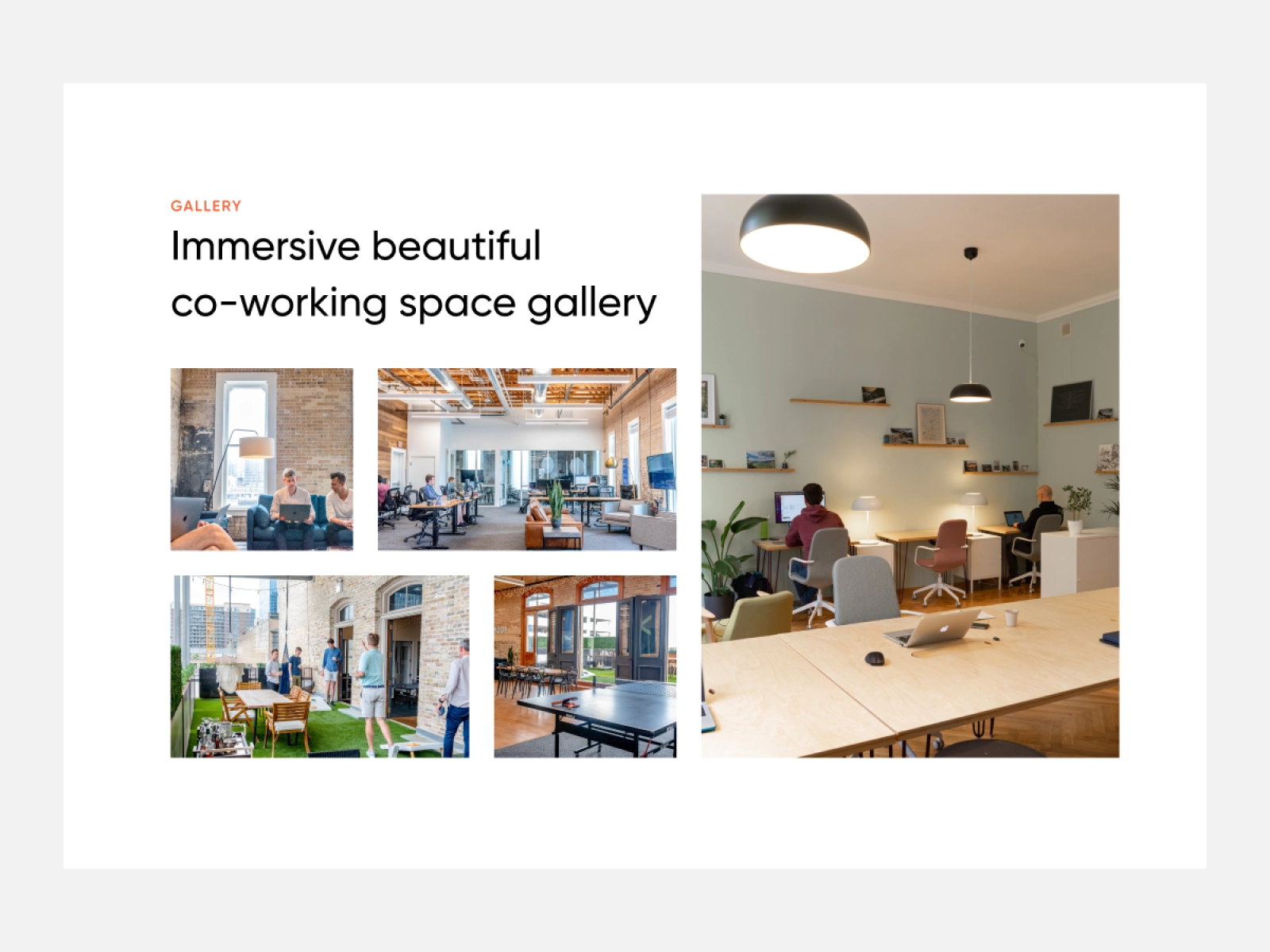 Landing Page Coworking Space - Full Page for Adobe XD - screen 5