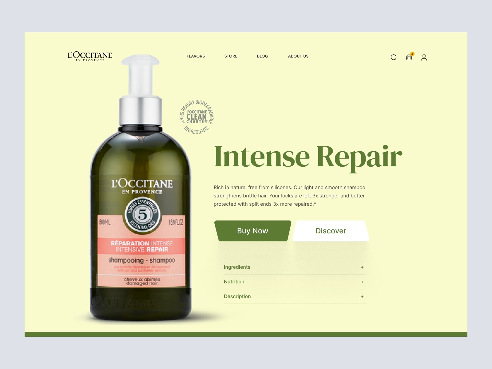 Loccitane - Cosmetic and Beauty Product Store for Adobe XD - screen 1