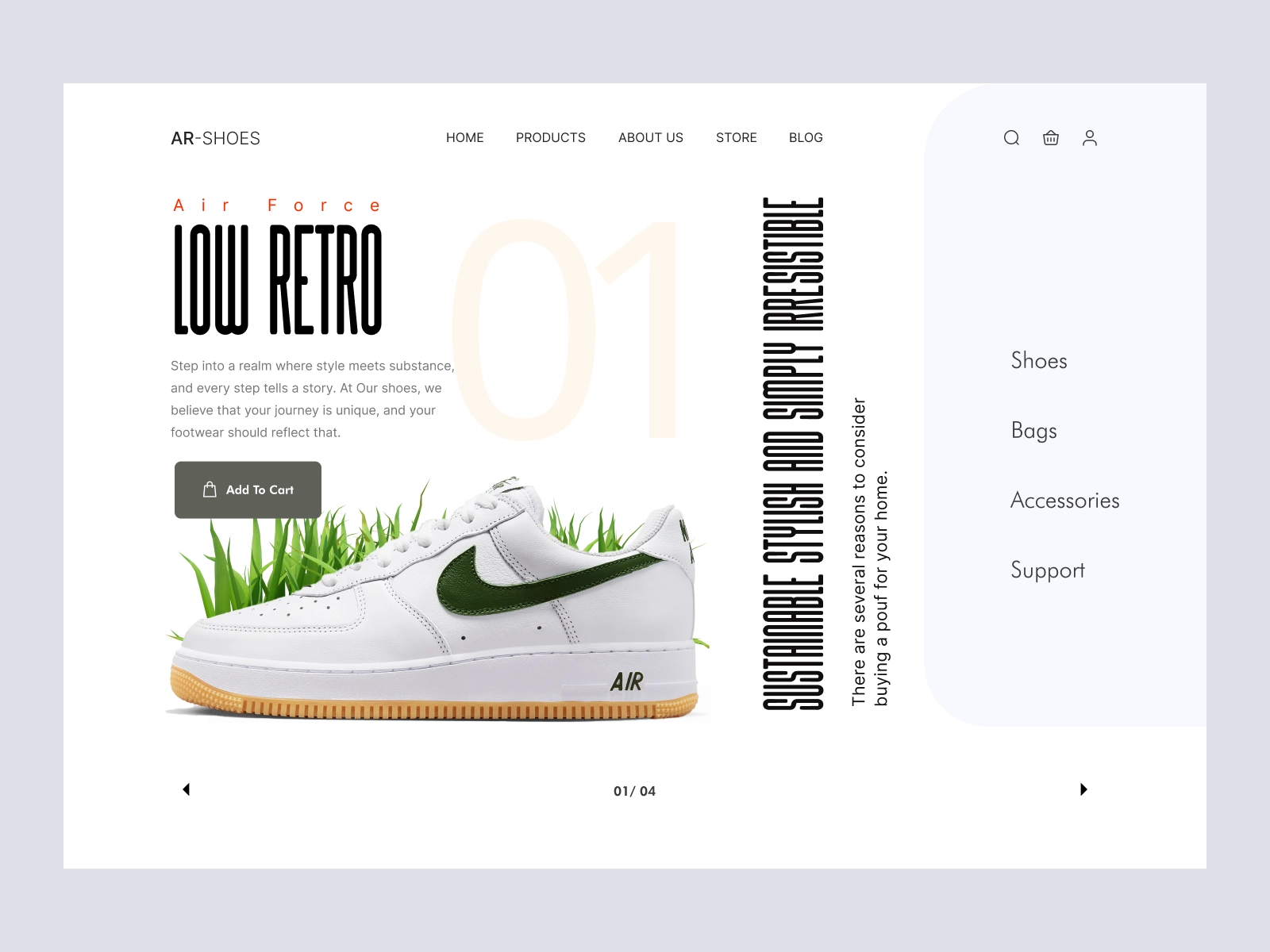 Low Retro - Shopify Website Design for Shoes Company for Adobe XD - screen 1