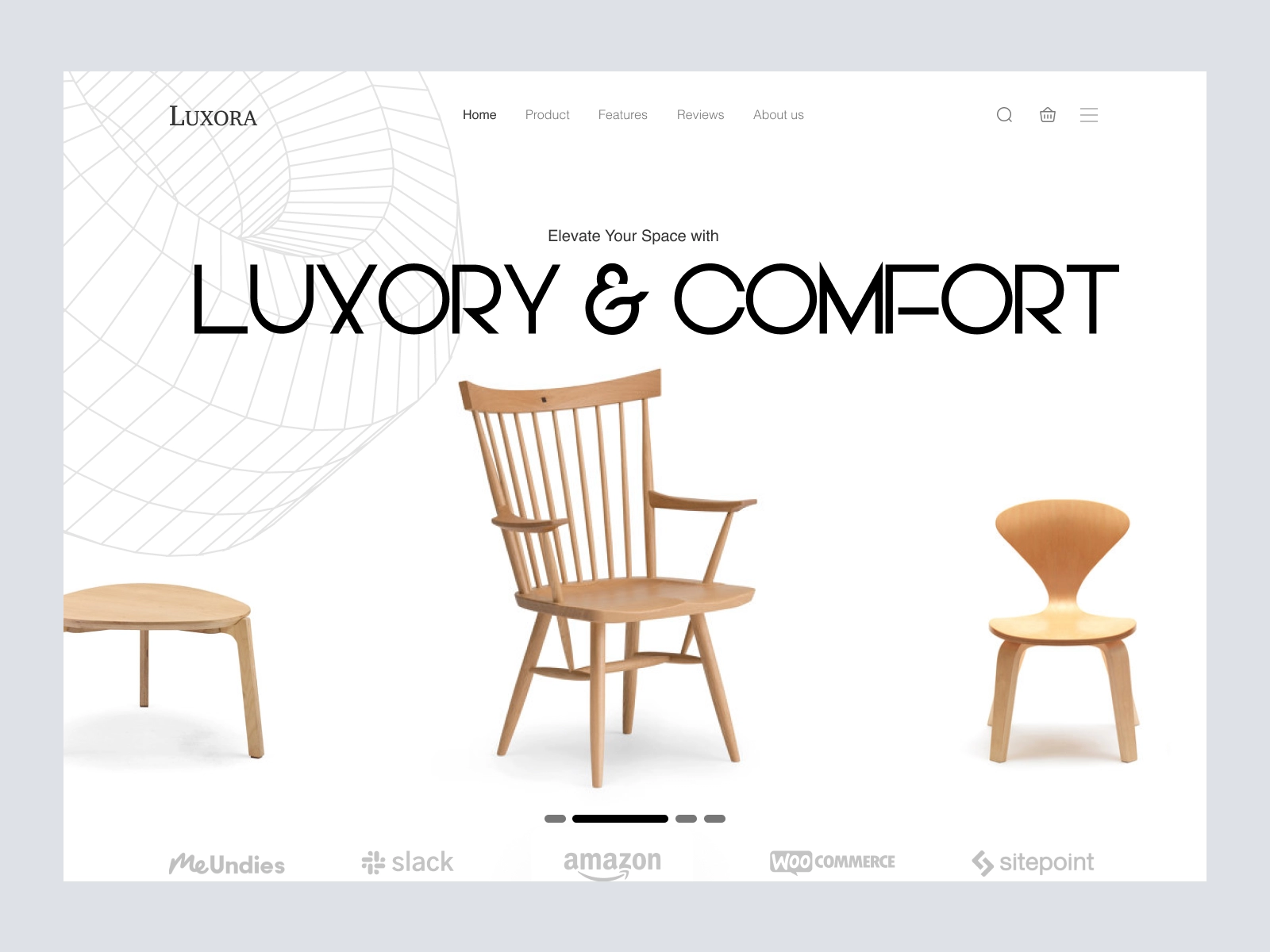 Luxora - Modern Furniture Store for Adobe XD - screen 1