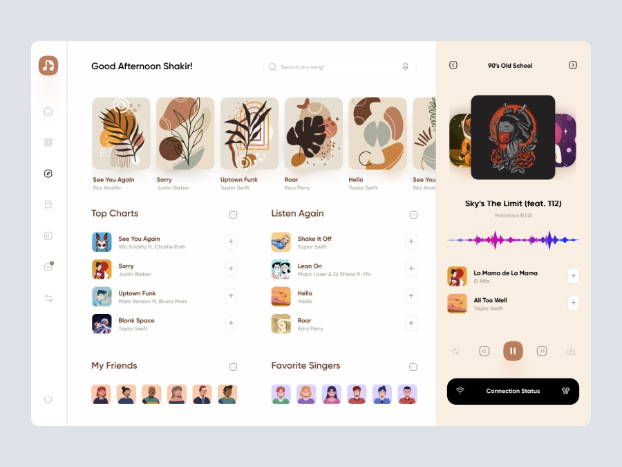 Download Music Player App UI for Adobe XD
