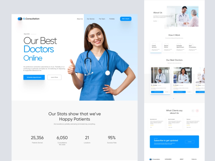 O.Consulation - Doctor Website Design