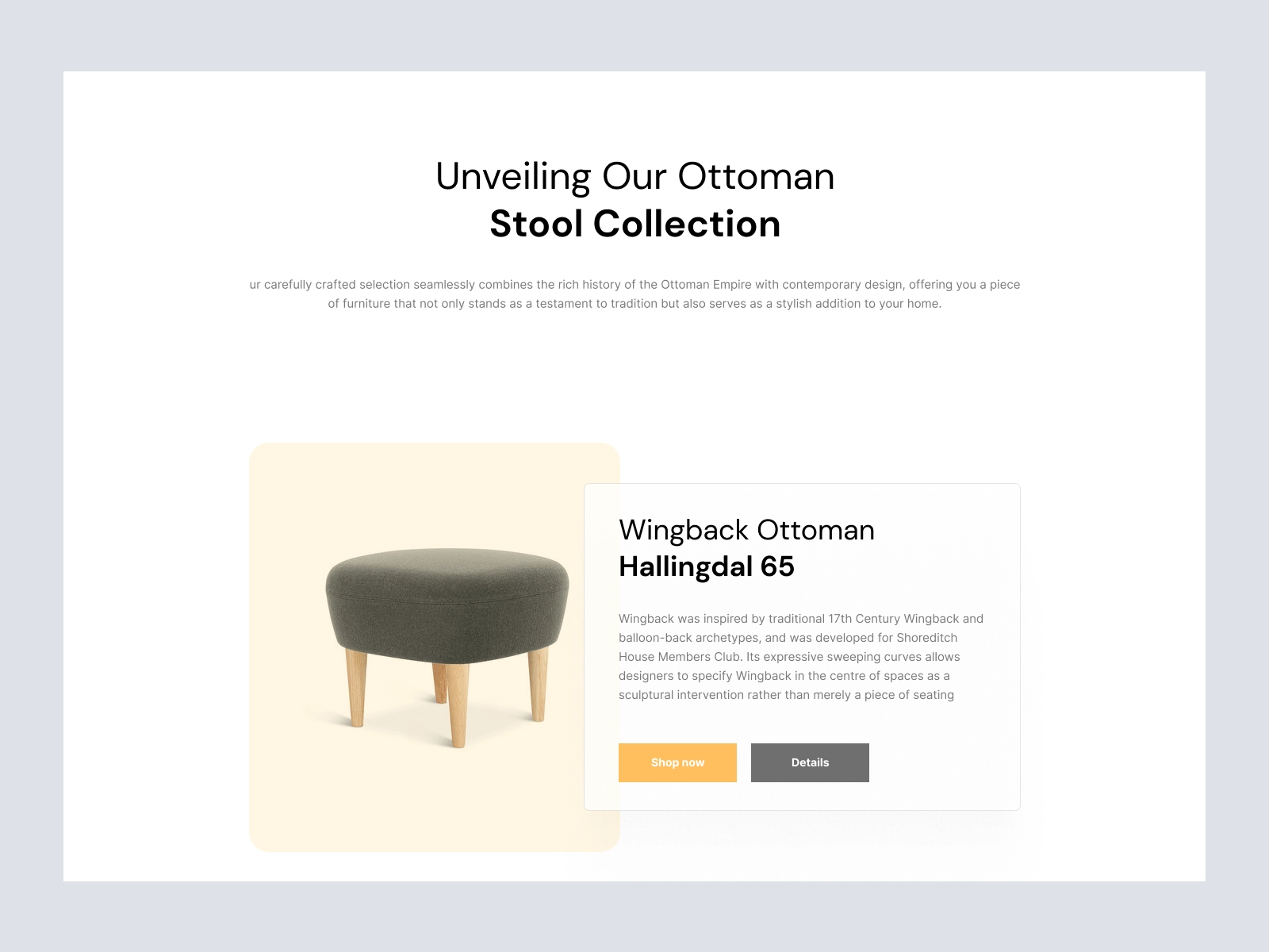 Ottoman - Furniture Store Design for Adobe XD - screen 3