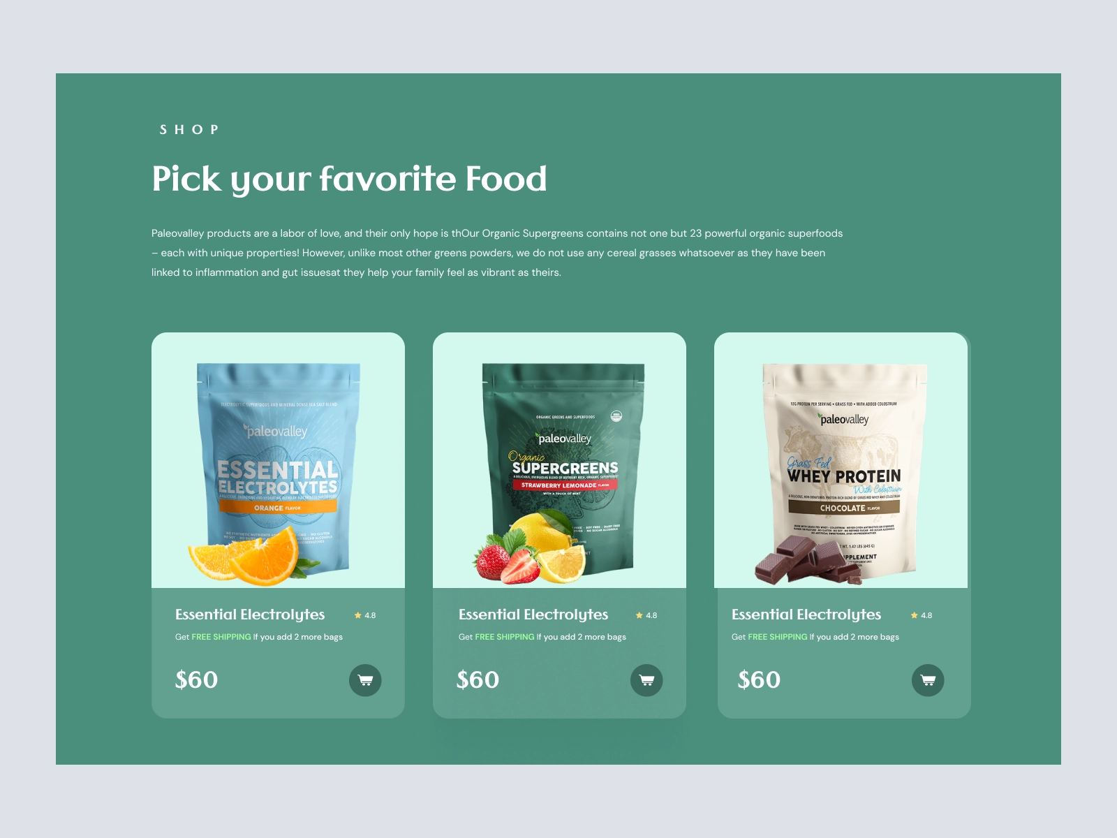 PaleoValley - Organic Food for Adobe XD - screen 4