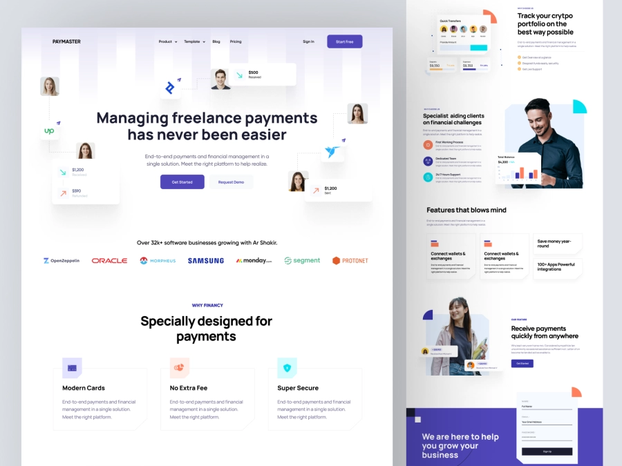 PayMaster - Finance Manager Saas App Landing Page