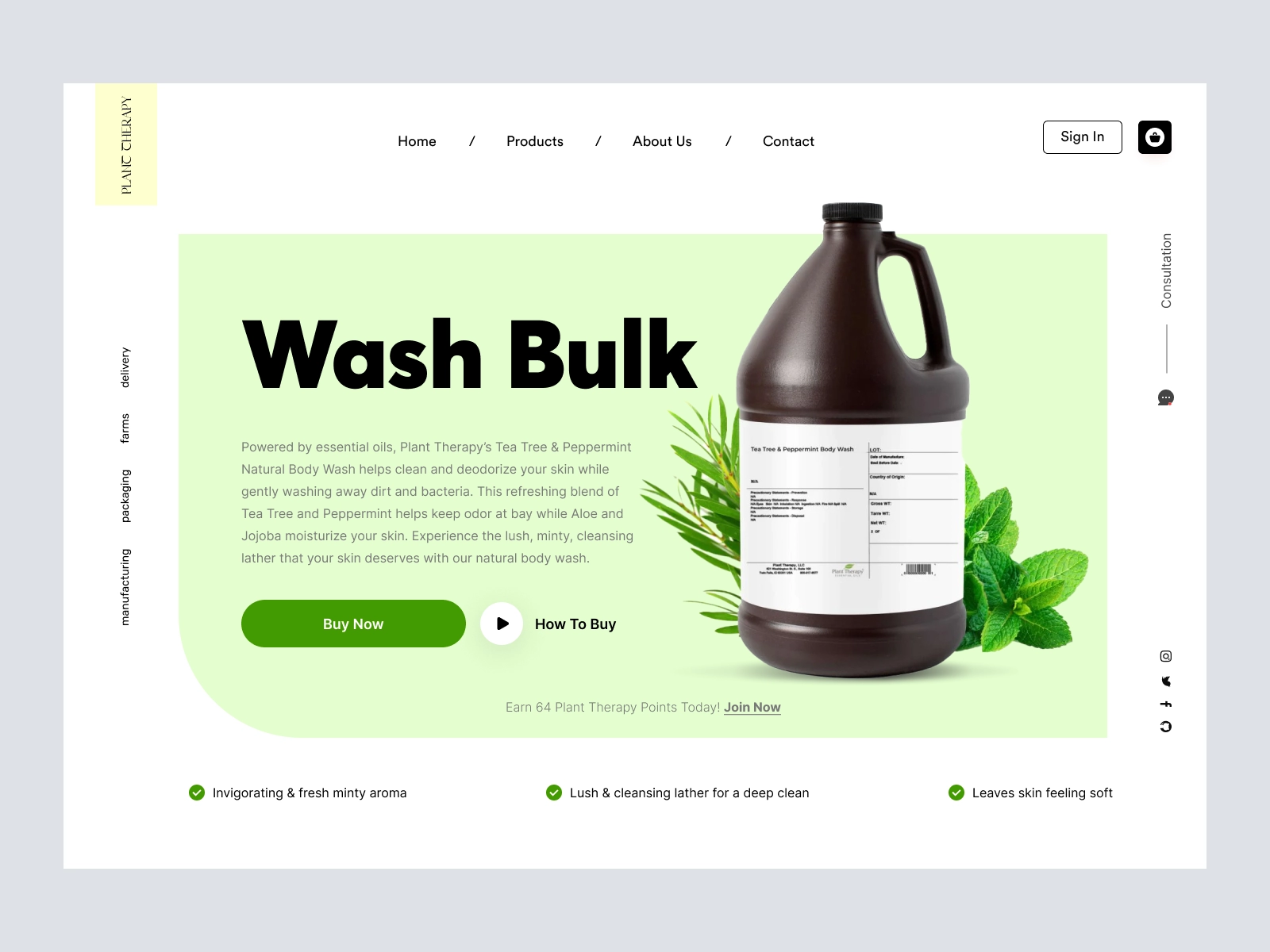 Plant Therapy - Shopify Cosmetics and Beauty Store for Adobe XD - screen 1
