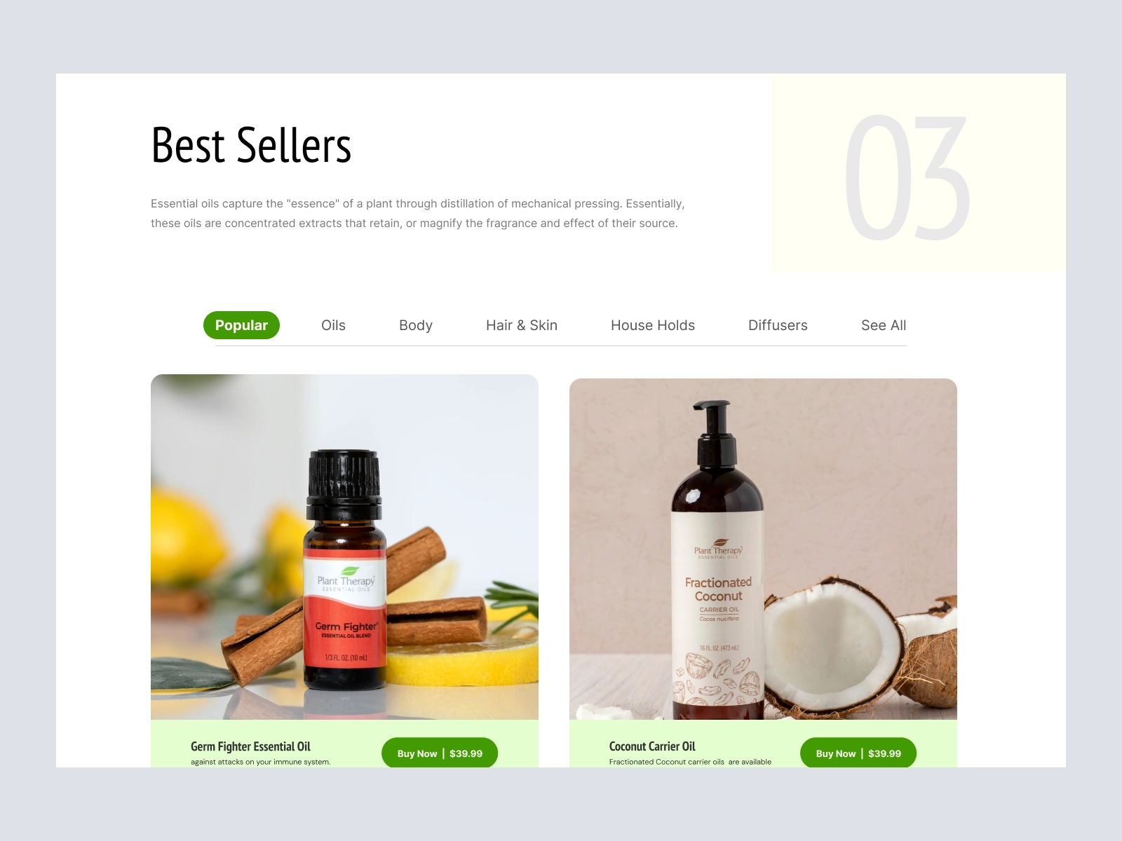 Plant Therapy - Shopify Cosmetics and Beauty Store for Adobe XD - screen 3