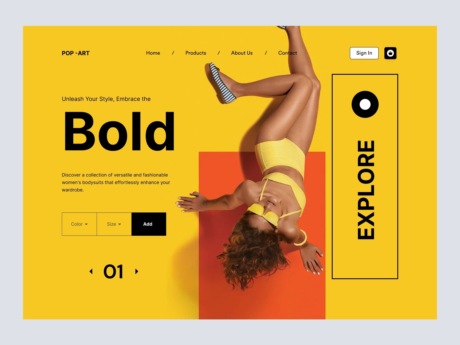 PopArt - Shopify Bold Products Store for Adobe XD - screen 1