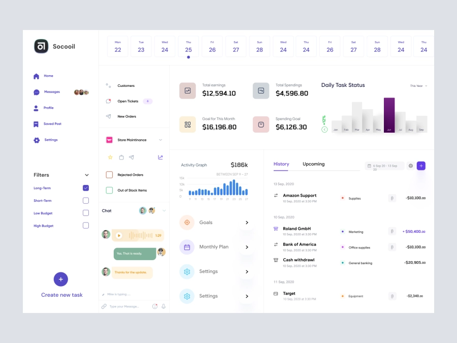 Download Project Management App Concept for Adobe XD
