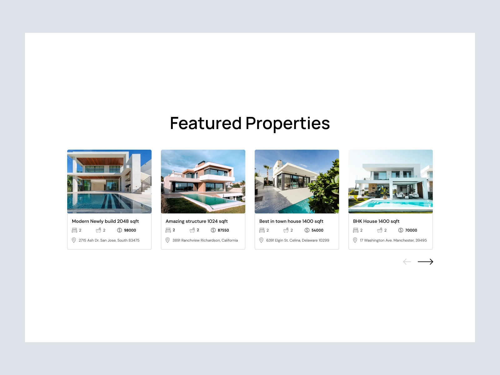 Besal - Property Finder Website Design for Adobe XD - screen 5