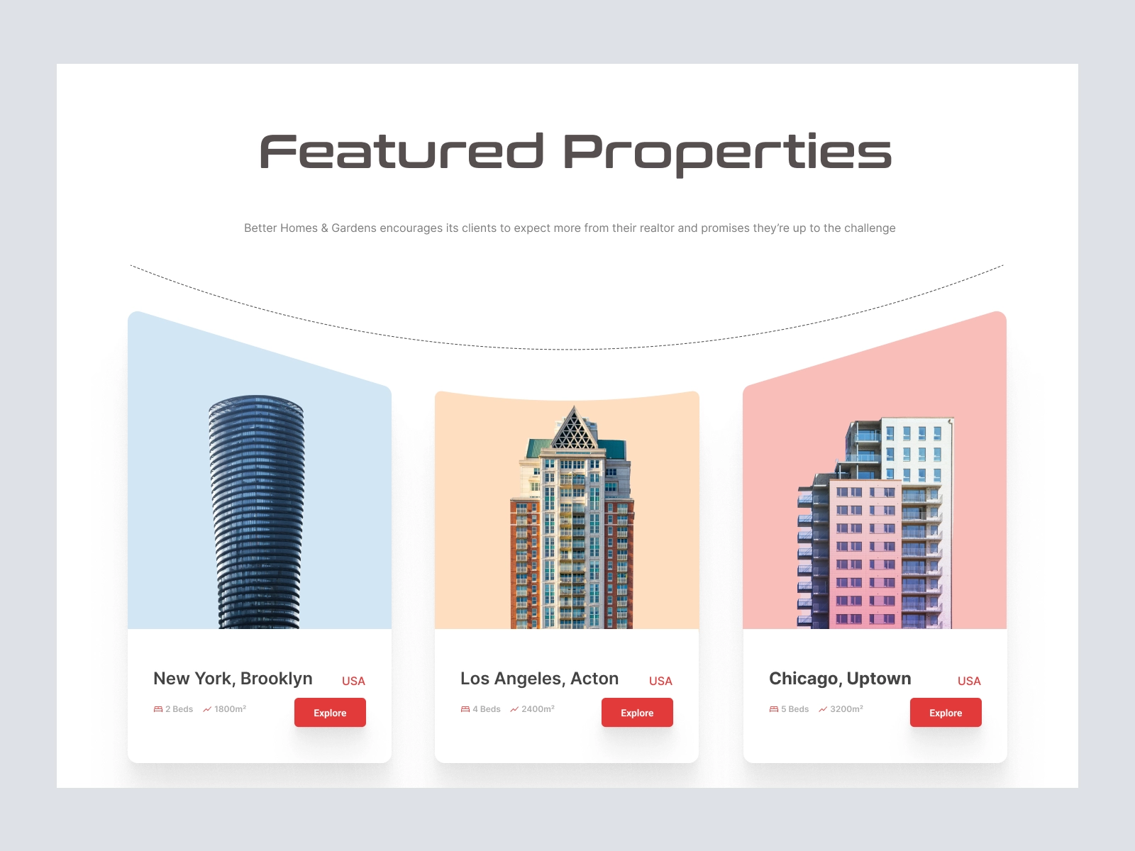 Prospects - Real Estate Website Homepage for Adobe XD - screen 2