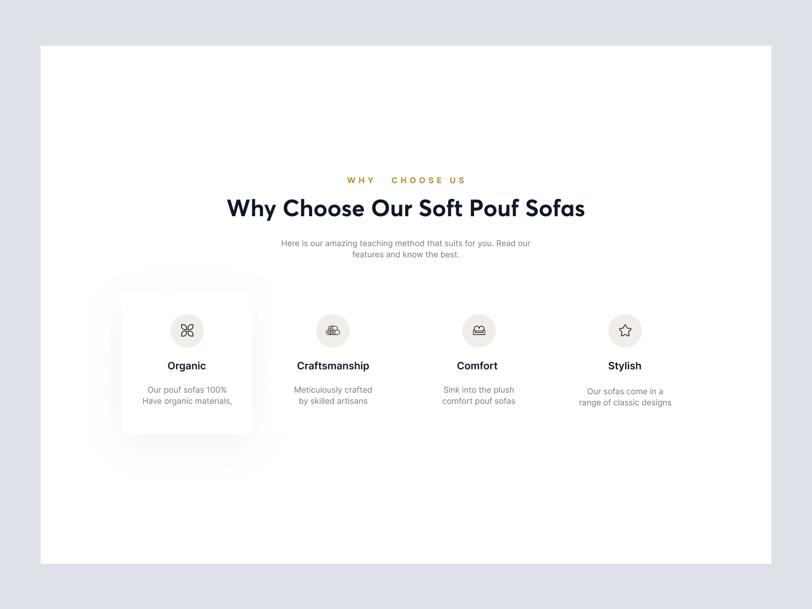 PuffNest - Shopify Store Design for Furniture Products for Adobe XD - screen 2